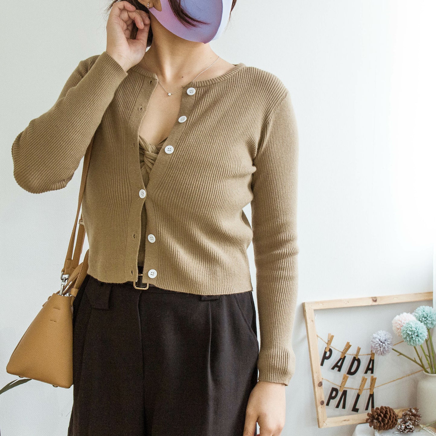 Camisole ribbed twisted vest jacket (four colors)