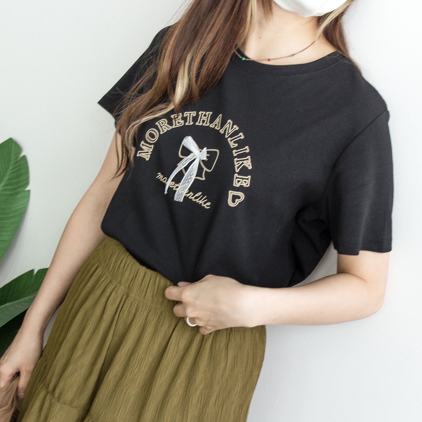 蕾絲蝴蝶印圖TEE (三色)