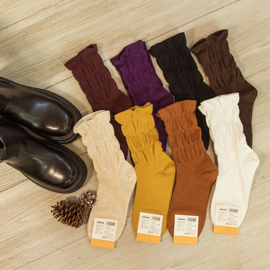 [Direct delivery from Korea] Contrast color three heart socks (four colors)