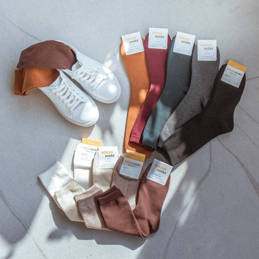 [Direct delivery from Korea] Solid color mid-length socks (nine colors) (not applicable to 3 pairs of 25% discount)