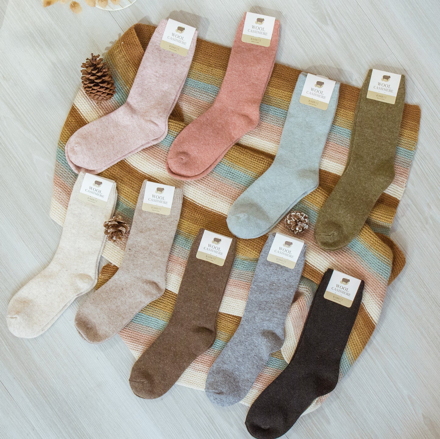 [Direct delivery from Korea] Solid color wool stockings (nine colors) (not applicable to 3 pairs of 25% discount)