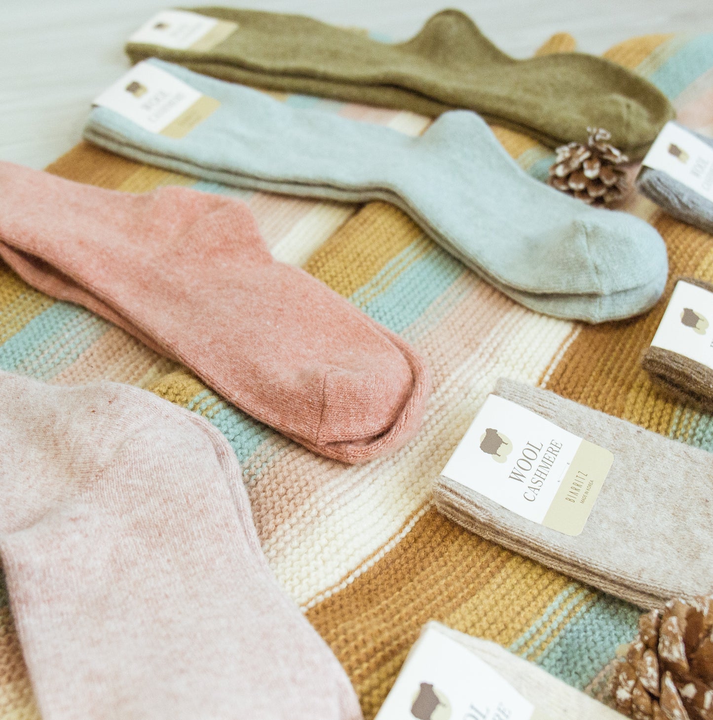 [Direct delivery from Korea] Solid color wool stockings (nine colors) (not applicable to 3 pairs of 25% discount)