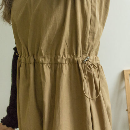 Solid color waist vest dress (two colors)