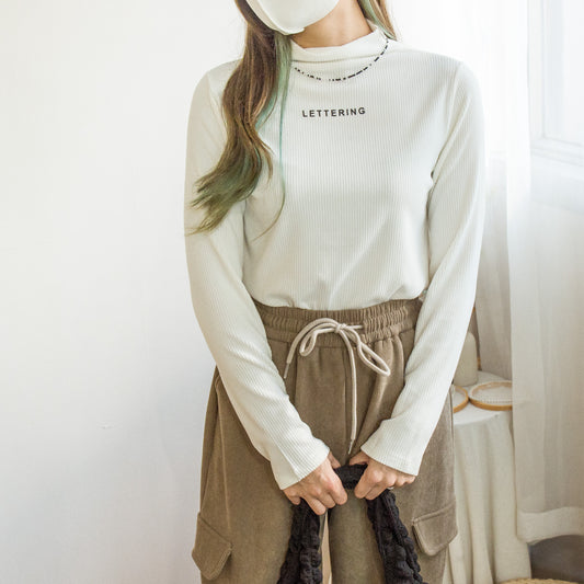 Turtleneck 'Lettering' top (two colors)