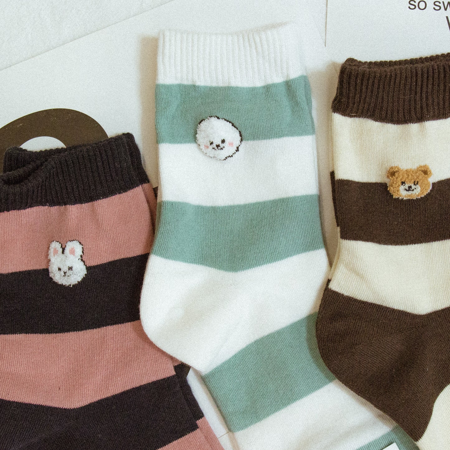 [Korea] Furry little animal socks (five colors)