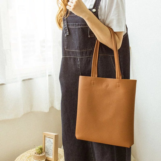 Korean style soft leather TOTE BAG (three colors)