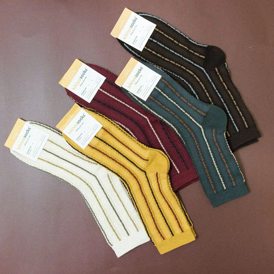 [Direct delivery from Korea] Contrasting color car cold line stockings (five colors)