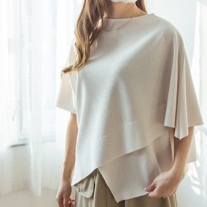 Solid color loose irregular top (two colors) [KR]