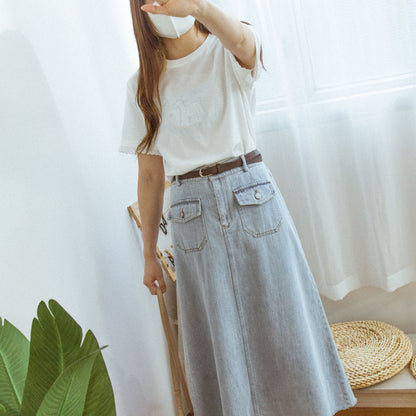刺繡狗狗蕾絲袖邊TEE