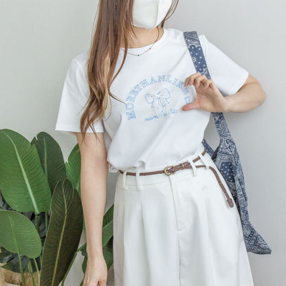 蕾絲蝴蝶印圖TEE (三色)