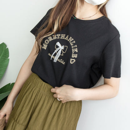 蕾絲蝴蝶印圖TEE (三色)