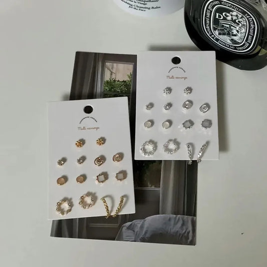 [Direct delivery from Korea] Seven pairs of twist hoop earrings SET (two colors)